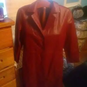 Leather coat